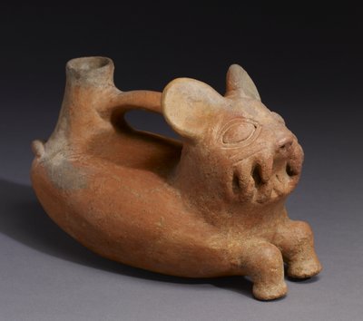 Felines Gefäß, Vicus-Kultur von Pre Columbian